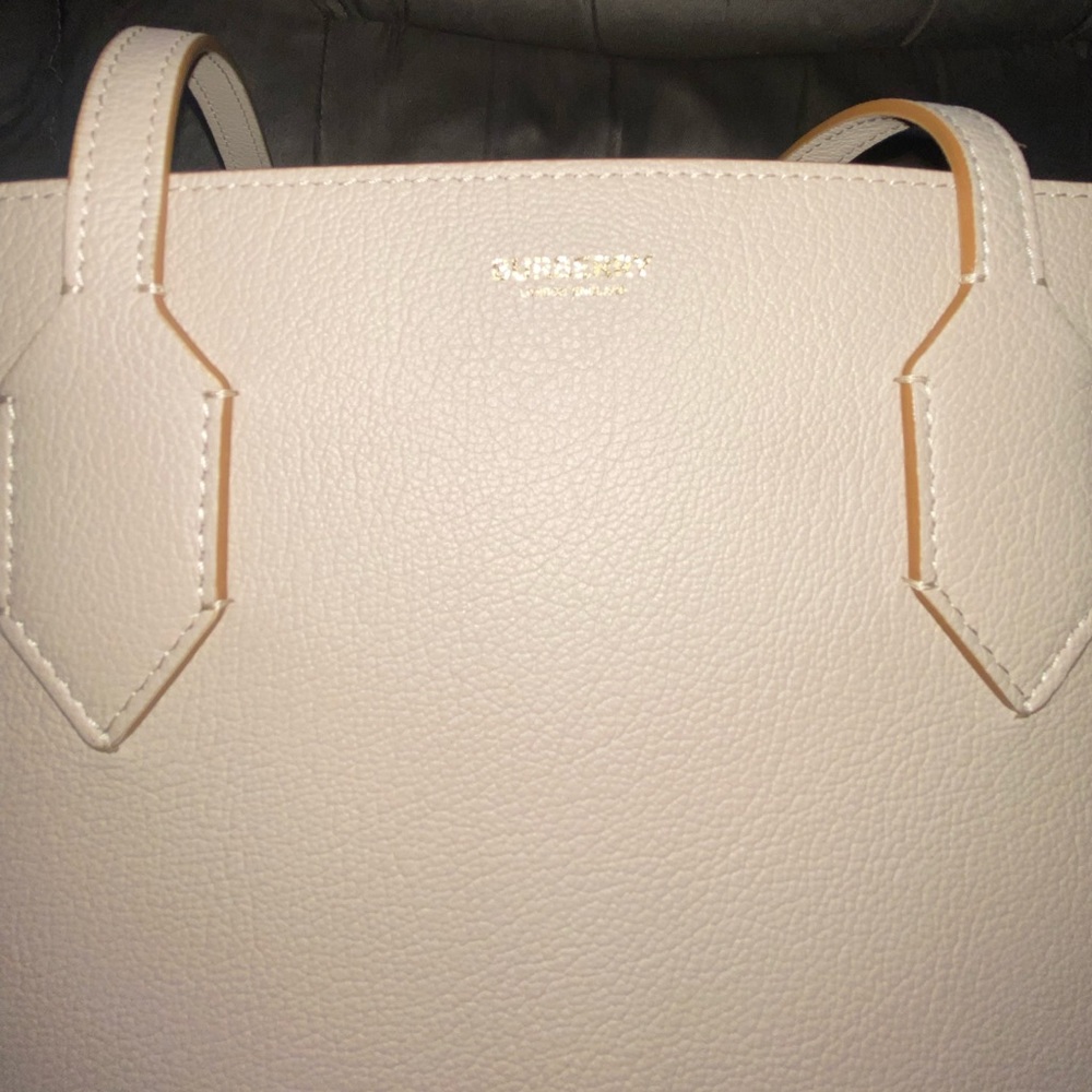 Burberry Society Tote Leather Bag Handbag - Picture 8 of 12